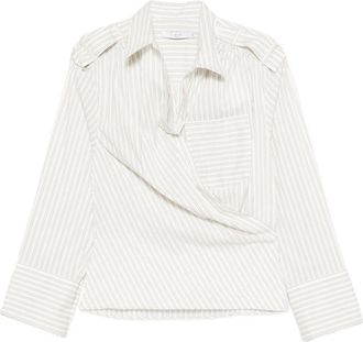 Iro Womens Lace Striped Cotton Shirt