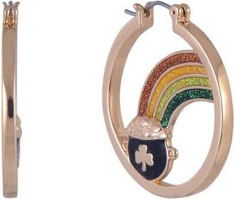Hallmark Pot Of Gold Hoop Earrings in Green at Nordstrom