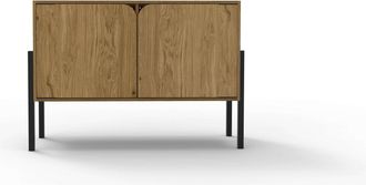 ANDAS Lowboard »Finton« Kommode mit 2 Türen, Korpuss aus massiver Eiche, Breite 76 cm
