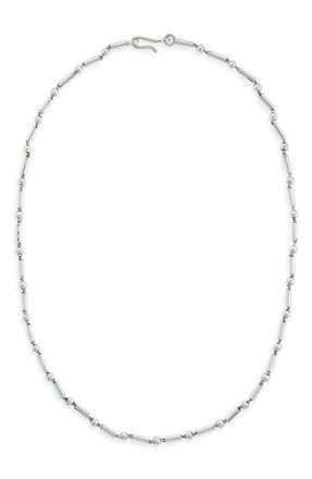 Caputo & Co. Mens Bar & Bead Necklace in Sterling Silver at Nordstrom