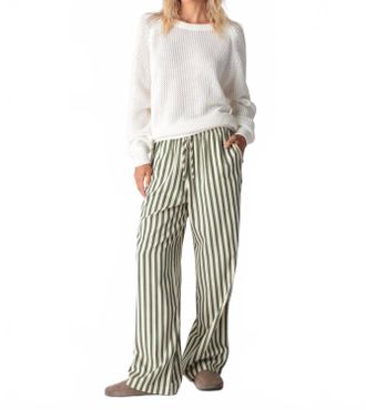 Electric & Rose Pisces Wide Leg Pant In Moss