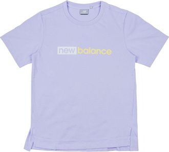 New Balance (WMNS) New Balance Logo Printing Casual Sports Short Sleeve Version Purple NEA2E032-DV