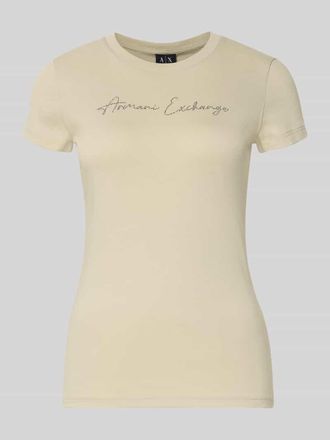 A|X Armani Exchange T-Shirt mit Logo und Rundhalsausschnitt in Lind, Gr&ouml;&szlig;e XL