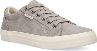 Taos Womens Plim Soul Canvas Sneakers In Grey Washed