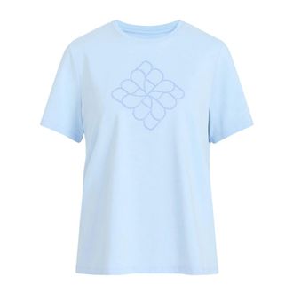 2-Biz T-shirt Blu Chiaro con Motivo - - Tops - Donna - Blu - M