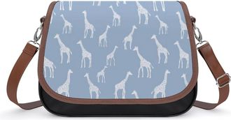 Generic Giraffes Pattern Fashion Womens Crossbody Bags Novelty Handbag Shoulder Bag Purse