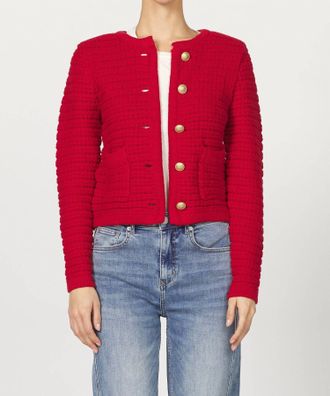 Dear John Denim Cambria Button Front Jacket In Salsa