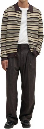 Nn.07 Nolan Long Sleeve Polo In Dusky Port