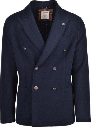 Bob Structured Double-Breasted Blazer in Rich Textured Fabric