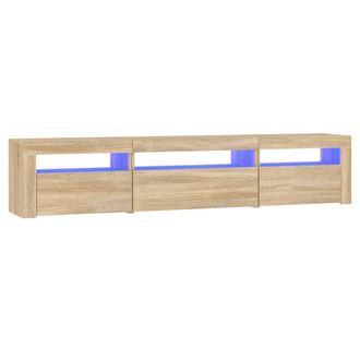 vidaXL Vidaxl - Mueble De Tv Con Luces Led Roble Sonoma 195x35x40 Cm