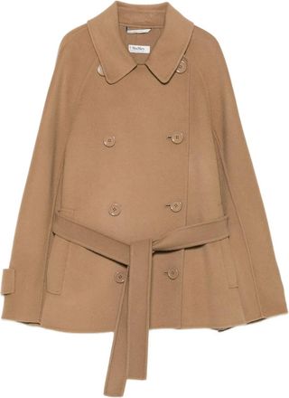 Max Mara Cappotto doppiopetto con cintura - Toni neutri