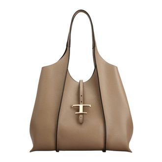 Tod's Tods, Tote Bags, female, Brown, Size: ONE SIZE Tsb Shopping Pend. T Medium