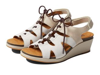 SAS Sedona Lace Up Wedge Sandal Womens Sandals Driftwood : 8.5 W - Wide (C), Leather