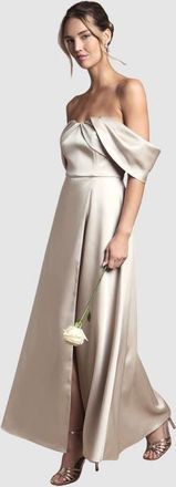 Coast Bandeau Maxi Dress in Champagne at Nordstrom, Size 12