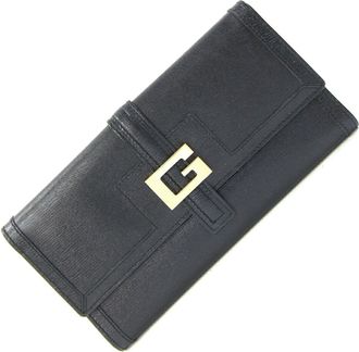 Gucci Black Leather Long Wallet (Bi-Fold) (Pre-Owned)