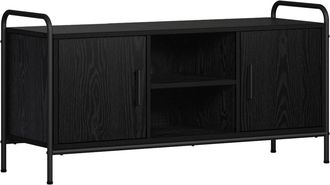 vidaXL Mobile Tv 99 X 33 X 50 Cm Rovere Nero Legno Ingegnerizzato Vidaxl