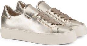 AGL Edda Metallic Leather Sneaker in Sandy-Milk at Nordstrom Rack, Size 6Us / 36Eu