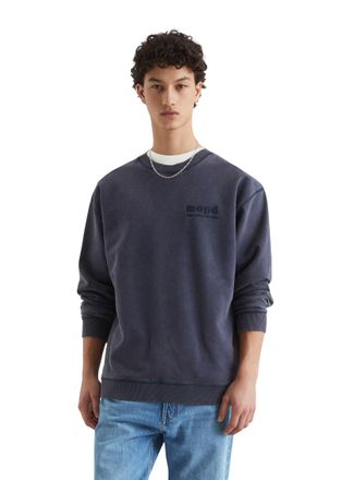 Marc O'Polo Denim Sweatshirt MARC OPOLO DENIM, Herren, Gr. S, blau (true navy), angeraute Sweatware, Obermaterial: 100% Baumwolle, relaxed fit, Rundhals, Rippb&uuml;ndchen, 