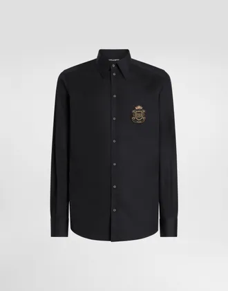 Dolce & Gabbana Cotton Martini Shirt - Man Shirts Black 40