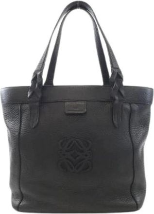 Loewe Pre-owned Fusta Calf Handbag - Dames - Vintage Shopper - Zwart - ONE Size - Leer - Vintage