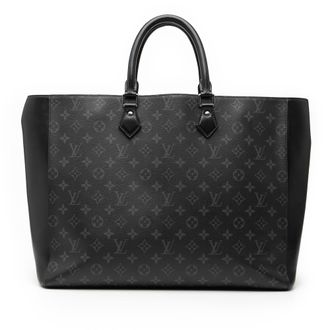 Louis Vuitton Pre-owned Womens Monogram Eclipse Grand Sac Tote - Black Textile - One Size