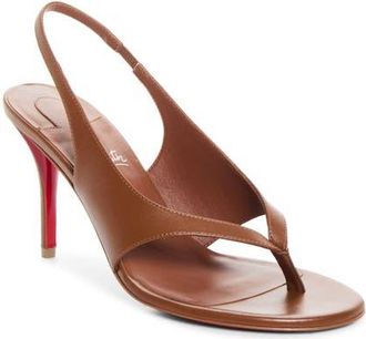 Christian Louboutin Miss Z Infradita Slingback Sandal in C718 Cuoio/lin Cuoio at Nordstrom, Size 38.5