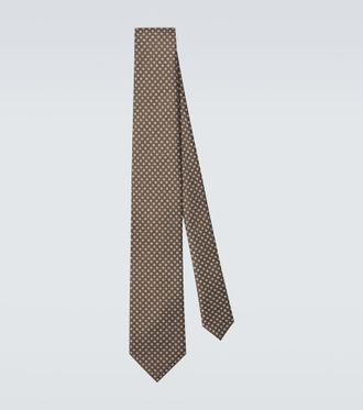 Brioni Corbata de seda en jacquard