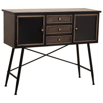 Wanderlust Deco Wanderlust Deco - Aparador De Metal Marr&oacute;n 122x42x100