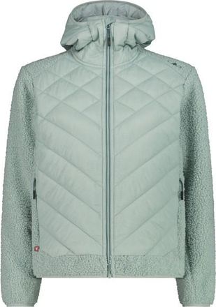 F.lli Campagnolo Jacket Hybrid Fix Hood Fleecejacke für Damen | grau/türkis