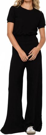 Bloomingdale's Beau Wide Leg Pant In Black