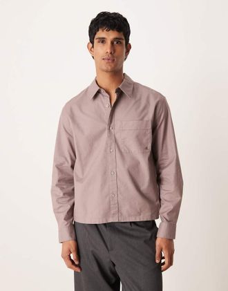 Calvin Klein Jeans Camicia Oxford squadrata marrone
