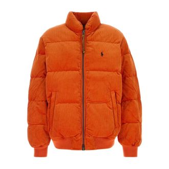 Polo Ralph Lauren Jassen, Heren, Oranje, L, Katoen, Corduroy Down Jacket