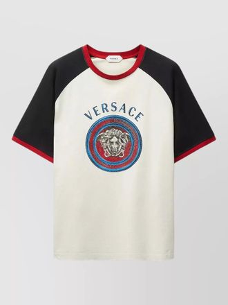 Versace regular fit cotton jersey t shirt print