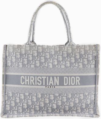 Dior Light Gray Cotton Tote Bag (Pre-Owned)