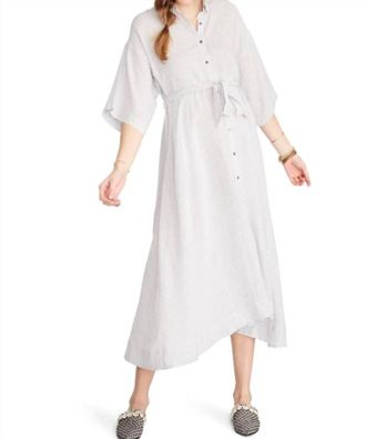 Hatch Womens The Elsa Midi Dress In Navy Stripe