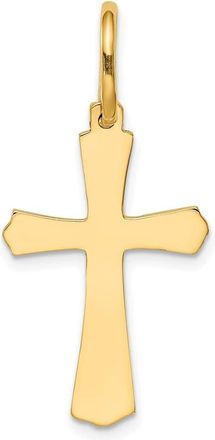 Diamond2Deal 14k Yellow Gold Polished Cross Charm