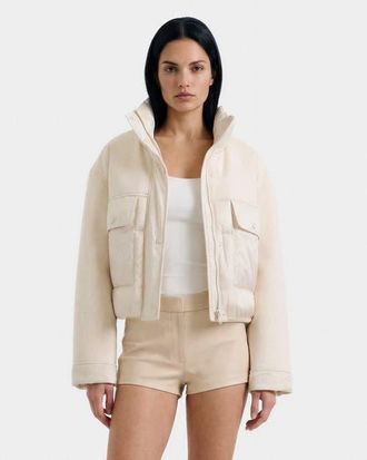 Rudsak Rome Mixed Media Down Jacket in Iceland at Nordstrom, Size X-Large