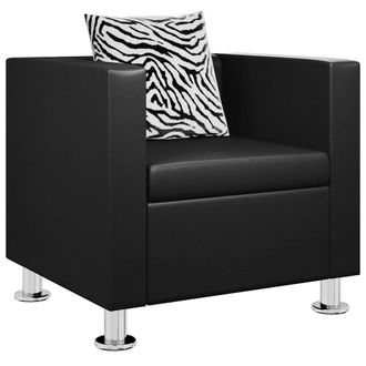 vidaXL Vidaxl - Sill&oacute;n De Cuero Sint&eacute;tico Negro