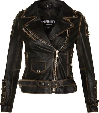 Infinity Leather Brando Leather Biker Jacket-Bari