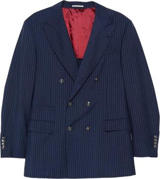 Brunello Cucinelli Pinstripe Double-breasted Blazer
