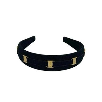 Ferragamo Pre-owned Accessories, female, Blue, Size: ONE SIZE Pre-owned Cotton Rayon Headband