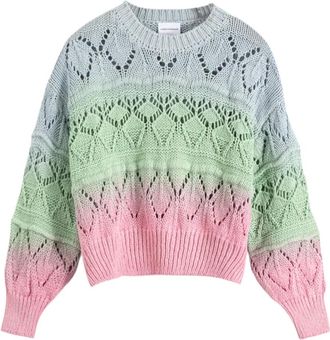 Americandreams Cassie Cotton Pullover - Dames - Ronde hals truien - Veelkleurig - XL - Katoen - Truien & Vesten