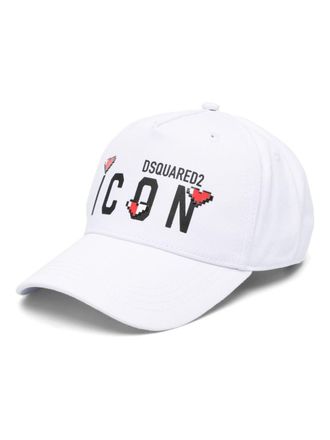 Dsquared2 Honkbalpet met logo - Wit