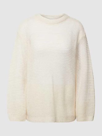 Mango Strickpullover im semitransparenten Design Modell GRUMPI in Offwhite, Gr&ouml;&szlig;e XS
