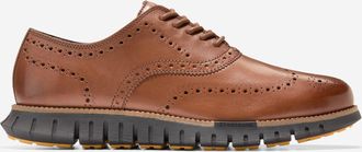 Cole Haan Mens ZER&Oslash;GRAND Remastered Wingtip Oxford Shoes - Brown Size 10.5