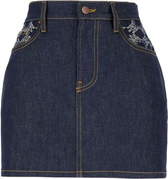 Amiri Gonna MA Quad con stampa - Blu