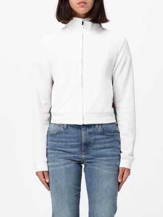 Gucci Felpa slim fit in jersey tecnico con collo alto e nastro Web