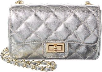 Persaman New York Jennie Metallic Quilted Leather Crossbody