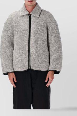 J.W.Anderson textured wool fleece jacket collar design