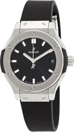 Hublot Classic Fusion Quartz Black Dial Ladies Watch 581.NX.1470.RX